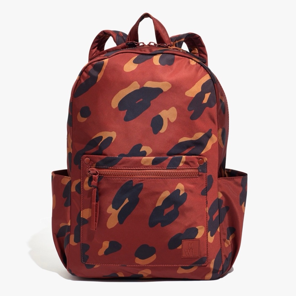 Madewell Leopard Backpack (Re)sourced Painted Mahongony Laptop Travel